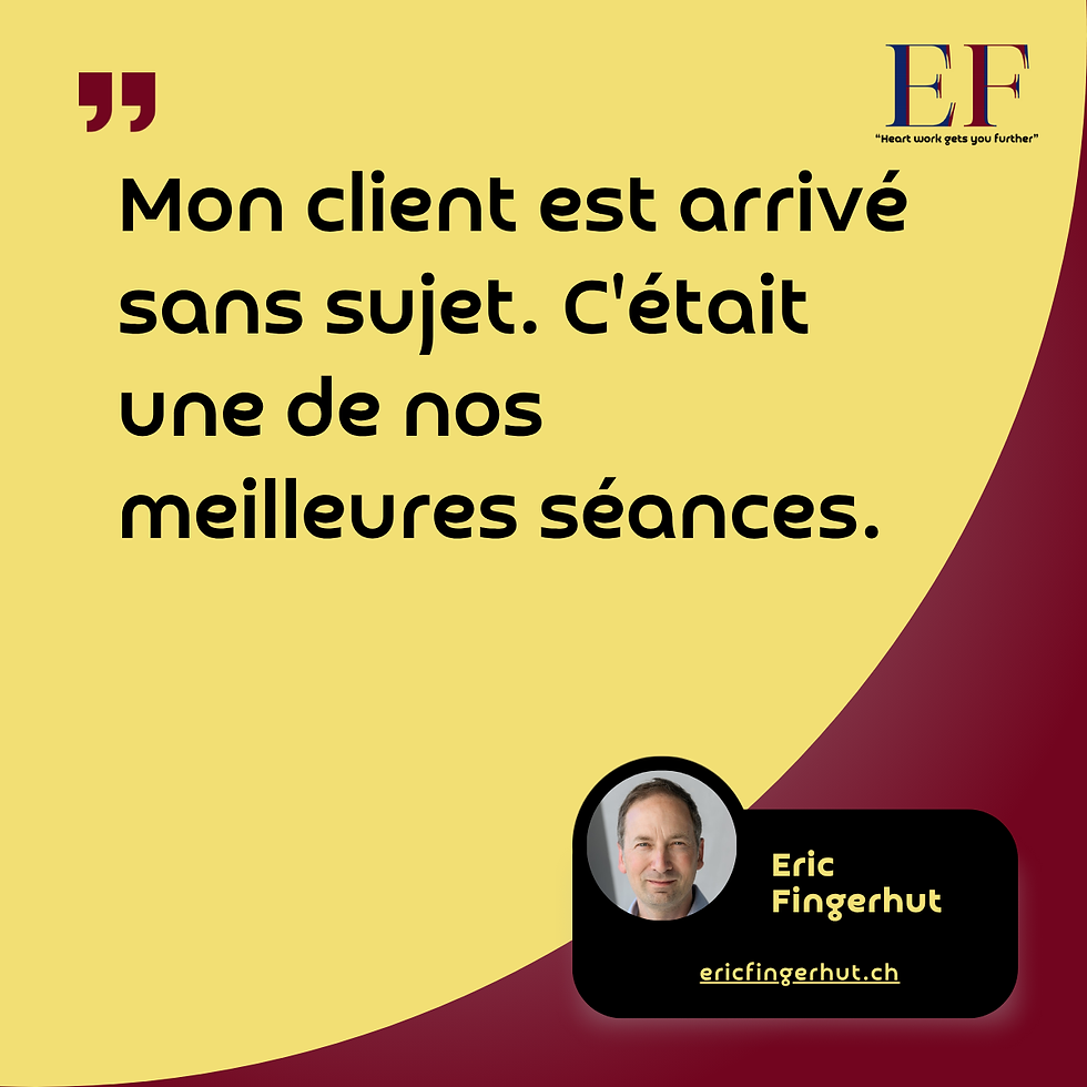 Le client qui arrive sans sujet