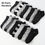 Miniatura: 20 Pairs Women/Men Family Matching Short Socks, Black & Grey Series With Bow, He