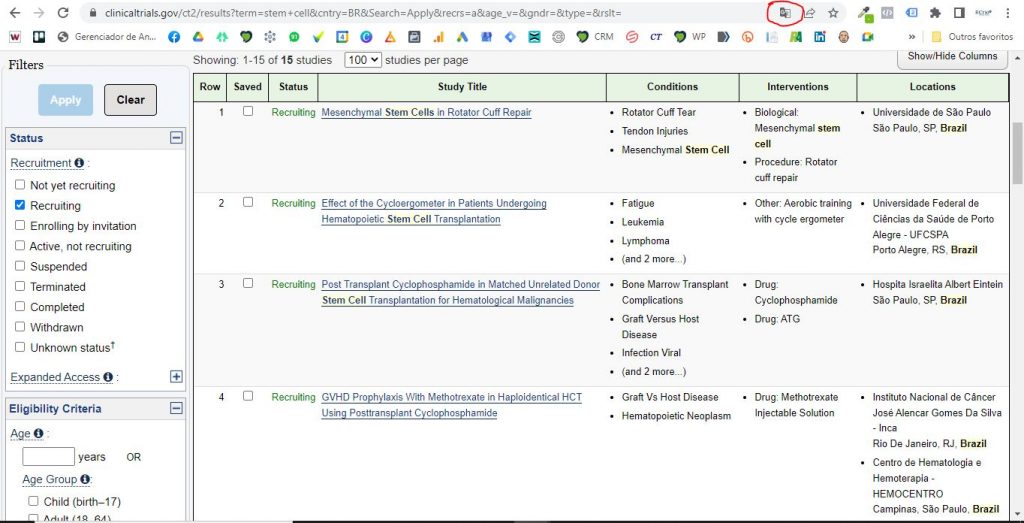 pesquisas recrutando pacientes