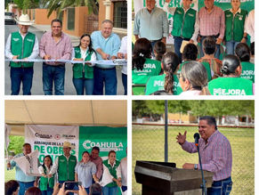 XAVO DE HOYOS Y GABRIEL ELIZONDO INAUGURAN VIALIDAD RECARPETEADA E INICIAN NUEVA ETAPA EN LA SANTA RITA 