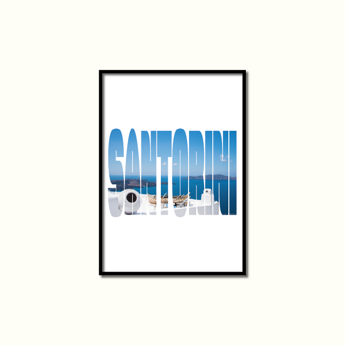 Affiche poster Santorin