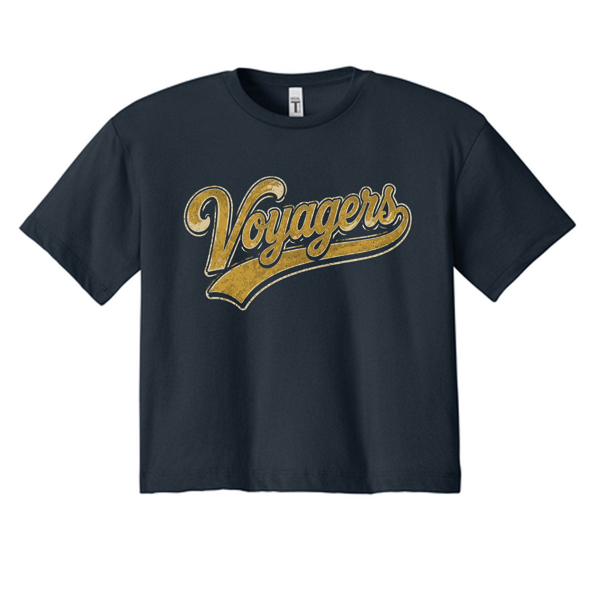 Beacon Voyager Navy Next Level Crop Women's T-shirt