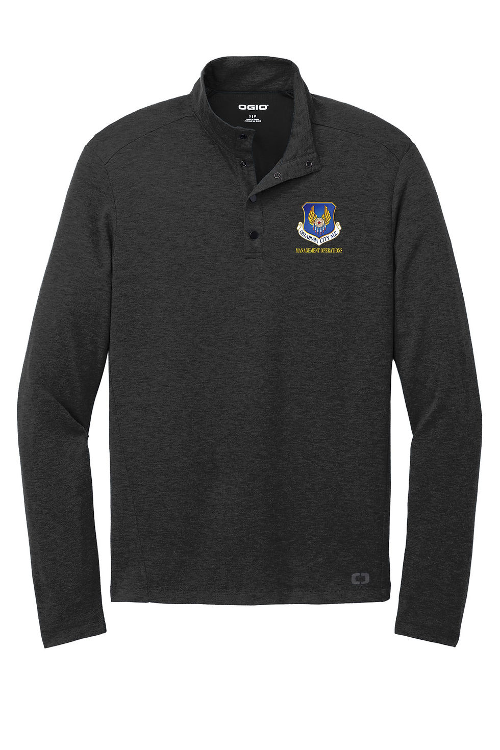 Thumbnail: Embroidered men’s long sleeve collarless shirt OG151