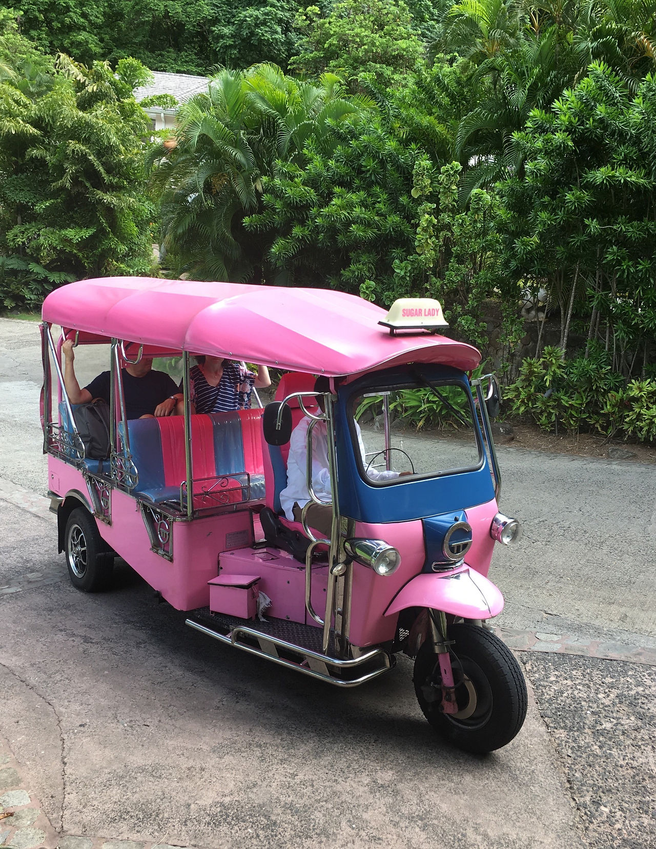 Colorful Tuk Tuk Taxi.  Mode of transportation at Sugar Beach Resort 
