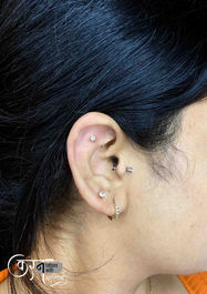 Multiple ear piercings with studs Sundernagar