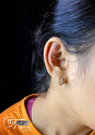 Flat and rook ear piercing Nerchowk