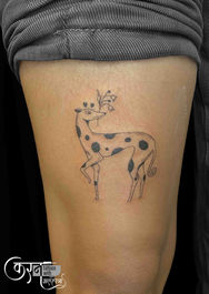 Minimal deer tattoo Nerchowk