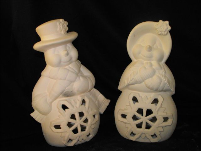 Set of Mr. & Mrs. Snowman