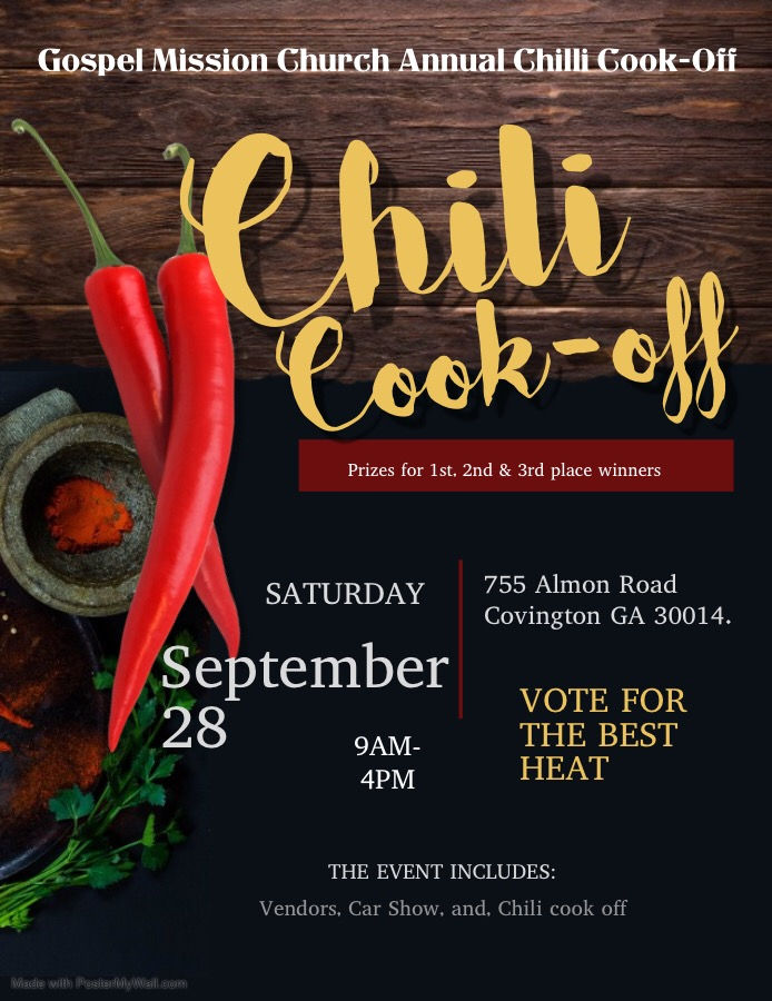 Gospel Mission Church Chilli Cook-Off
