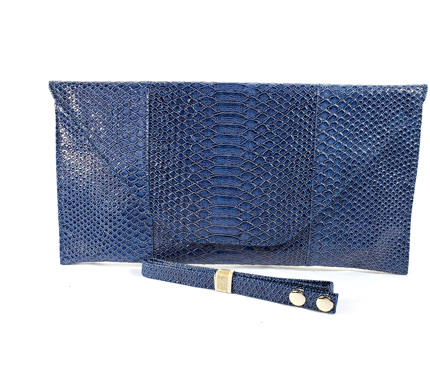 Bella Collection Snakeskin Clutch 