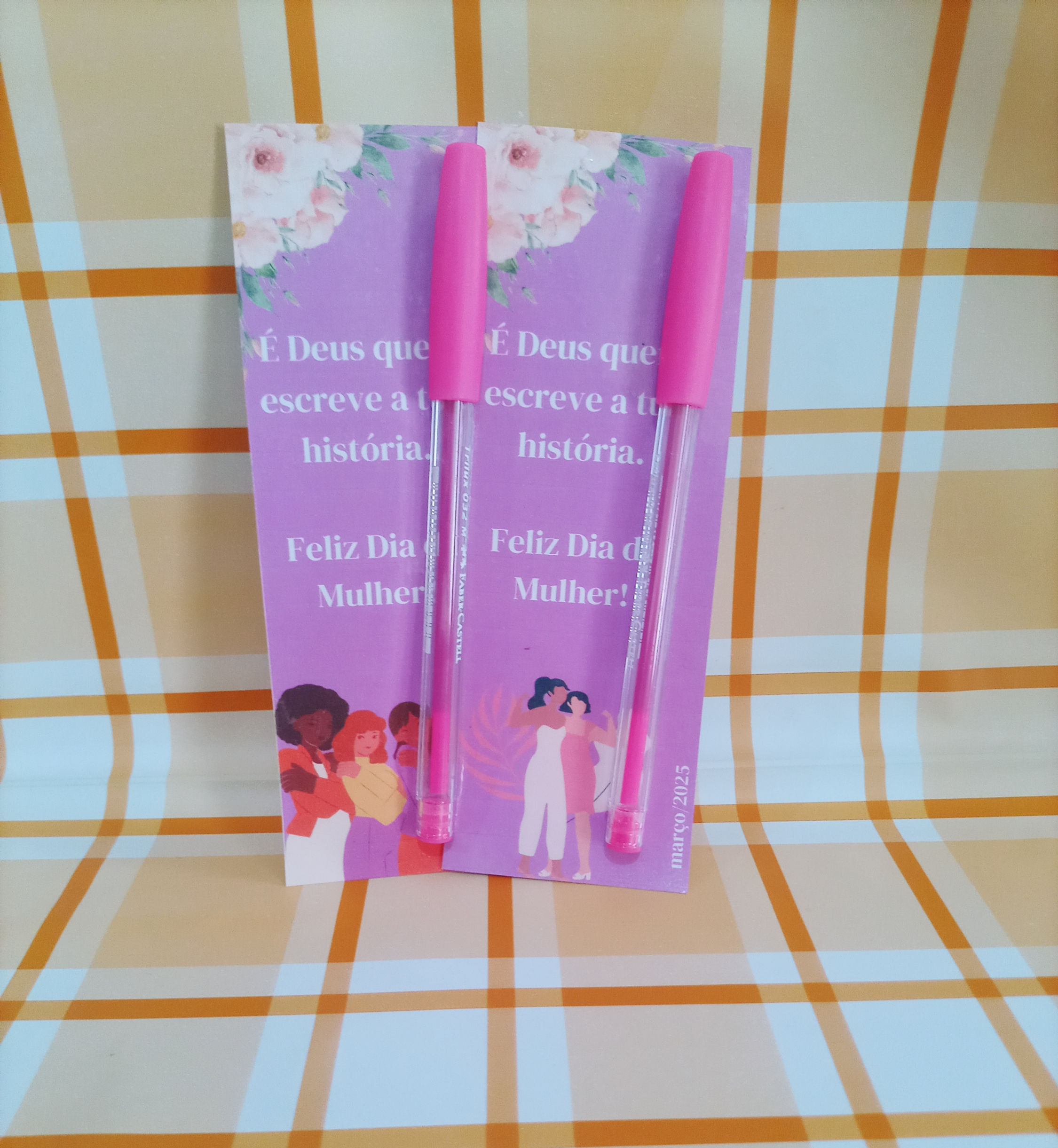 Card com Caneta - Dia da Mulher