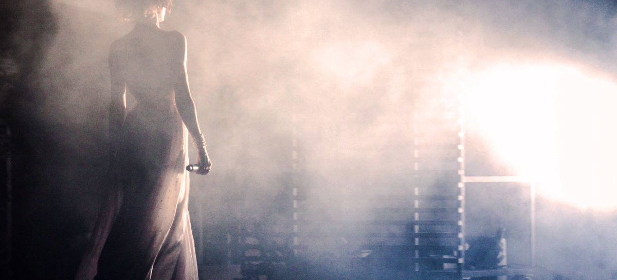 Performer on Smoky Stage