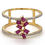 Thumbnail: Gem Culture Second hand ruby and diamond engagement ring wedding band yellow gold front view