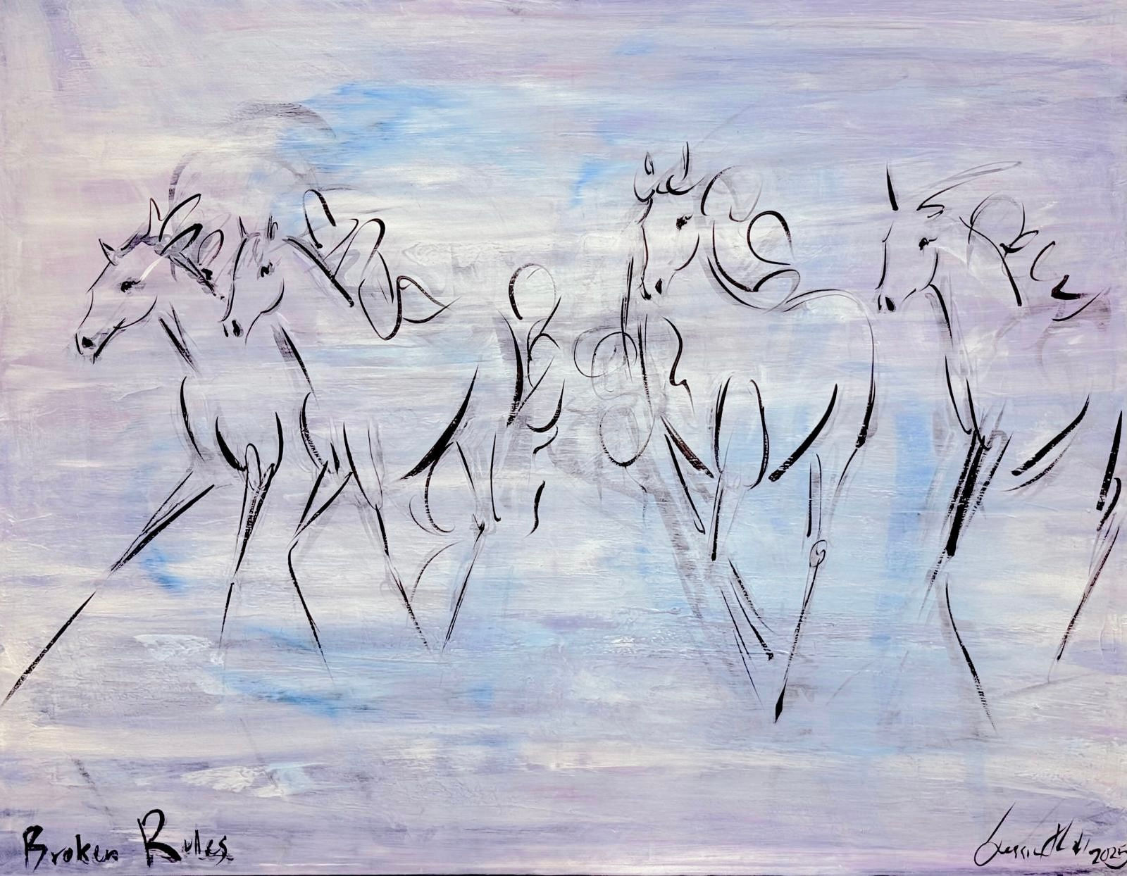 SOLD Broken Rules 28” x 36”