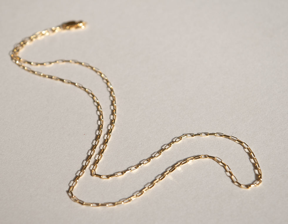 Thumbnail: Gold Filled Elongated Oval Rolo Chain