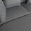 Thumbnail: COUCH POLYESTER METAL 276X152,5X84 GREY