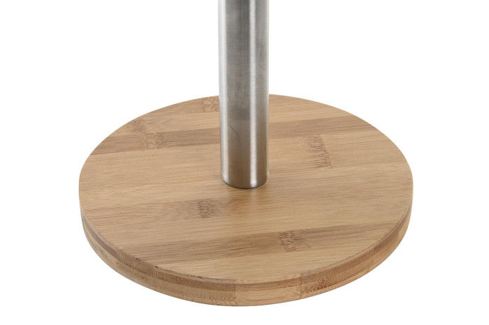Thumbnail: STAINLESS STEEL BAMBOO TOWEL RAIL 22X22X85,5 SILVER