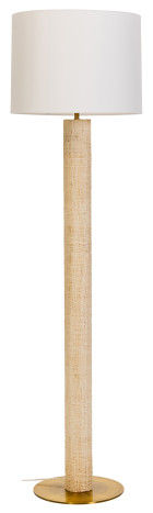Thumbnail: FLOOR LAMP RAFFIA METAL 42X42X152 CRUDO