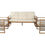 Thumbnail: COUCH SET 4 EUCALYPTUS 182X72X80 WITH CUSHIONS