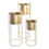 Thumbnail: FLOWERPOT STAND  METAL 30X30X80 GOLDEN