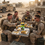 Thumbnail: Soldiers eating with Cactus Green Chili Salsa at a table during a break in the desert.