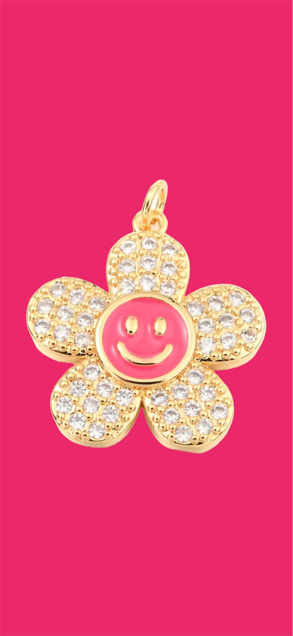Charm smiley fleur
