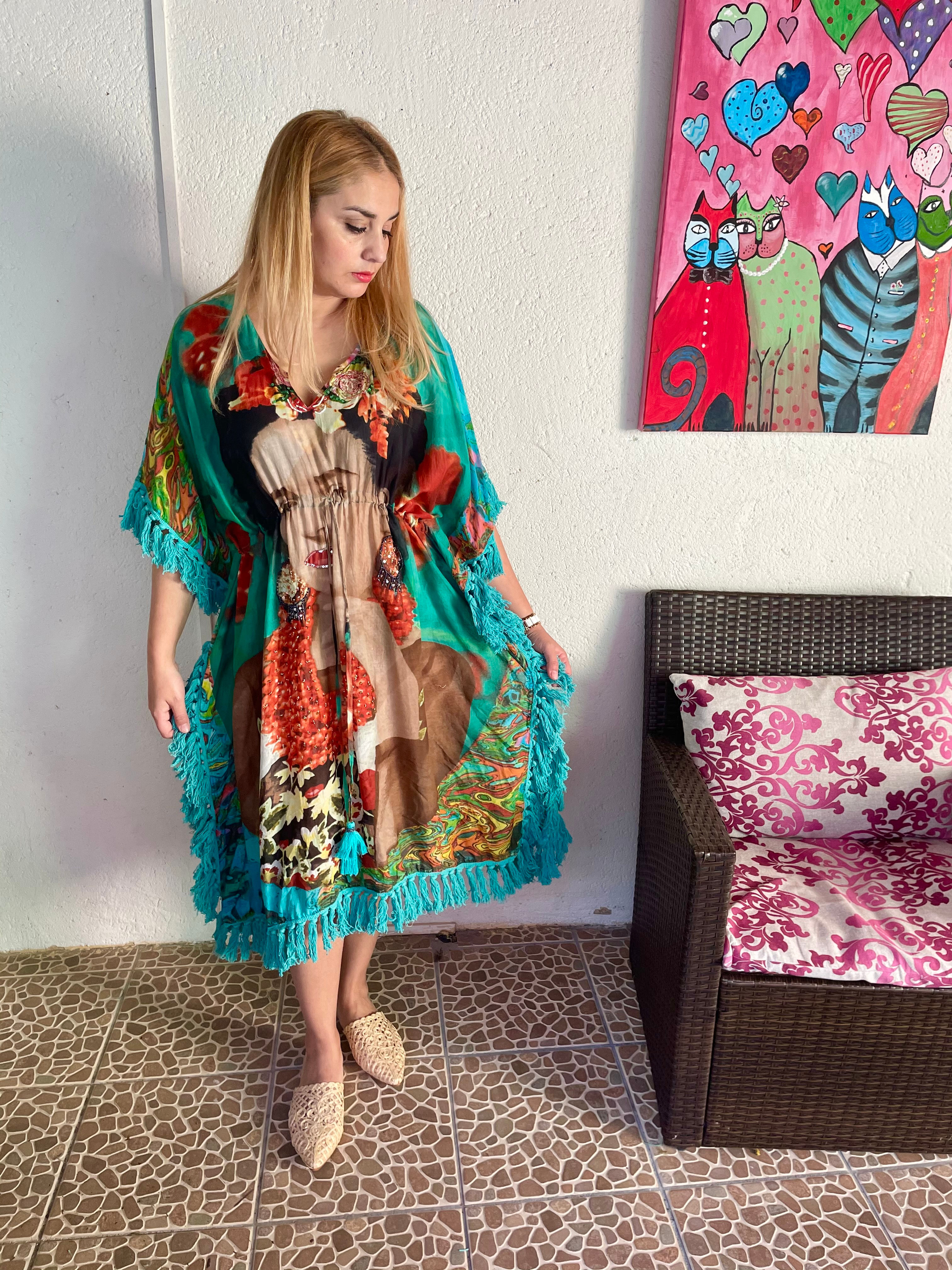 Vestido Frida Kahlo Flecos