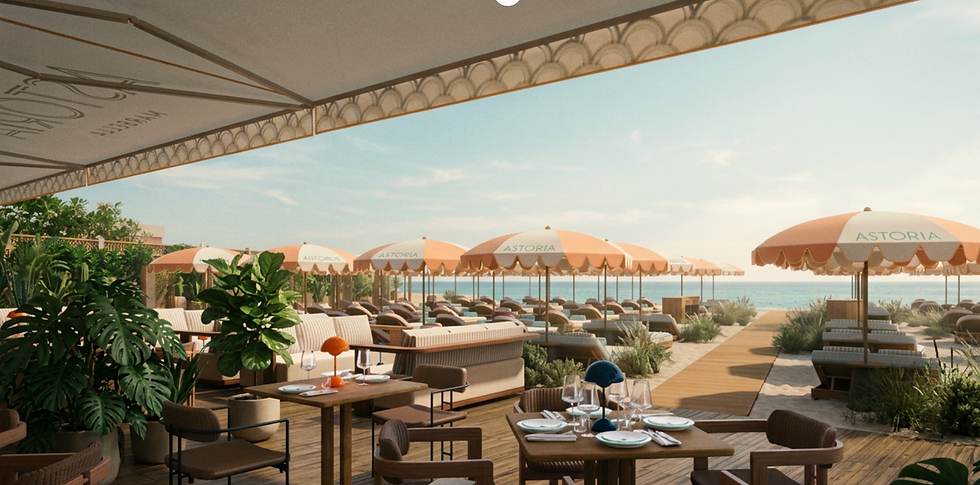 Planned design of the Astoria Marbella Beach Club, opening in summer 2026