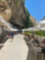 lunch at the bodegas in setenil ronda andalucia cave houses