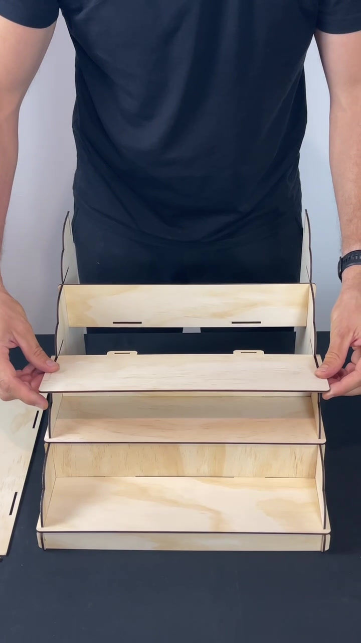 Thumbnail: 4 Tier Retail Display Stand - Wooden Display Stand - Shelving Unit