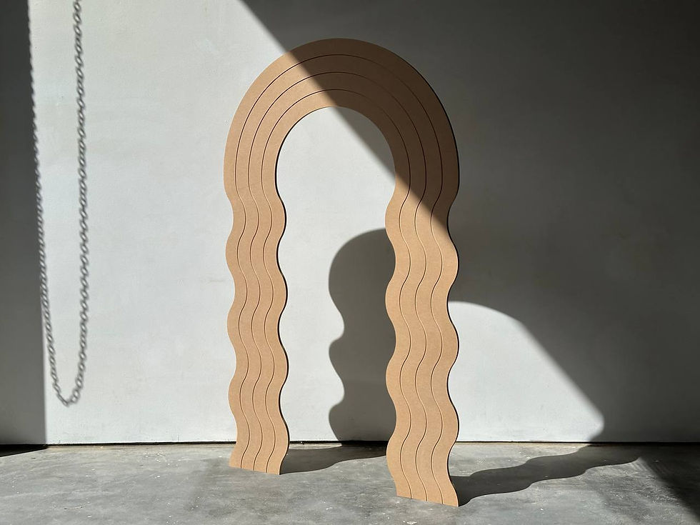 Thumbnail: Hollow Wavy Line Arch Backdrop - Foldable/Non-Foldable MDF Arch