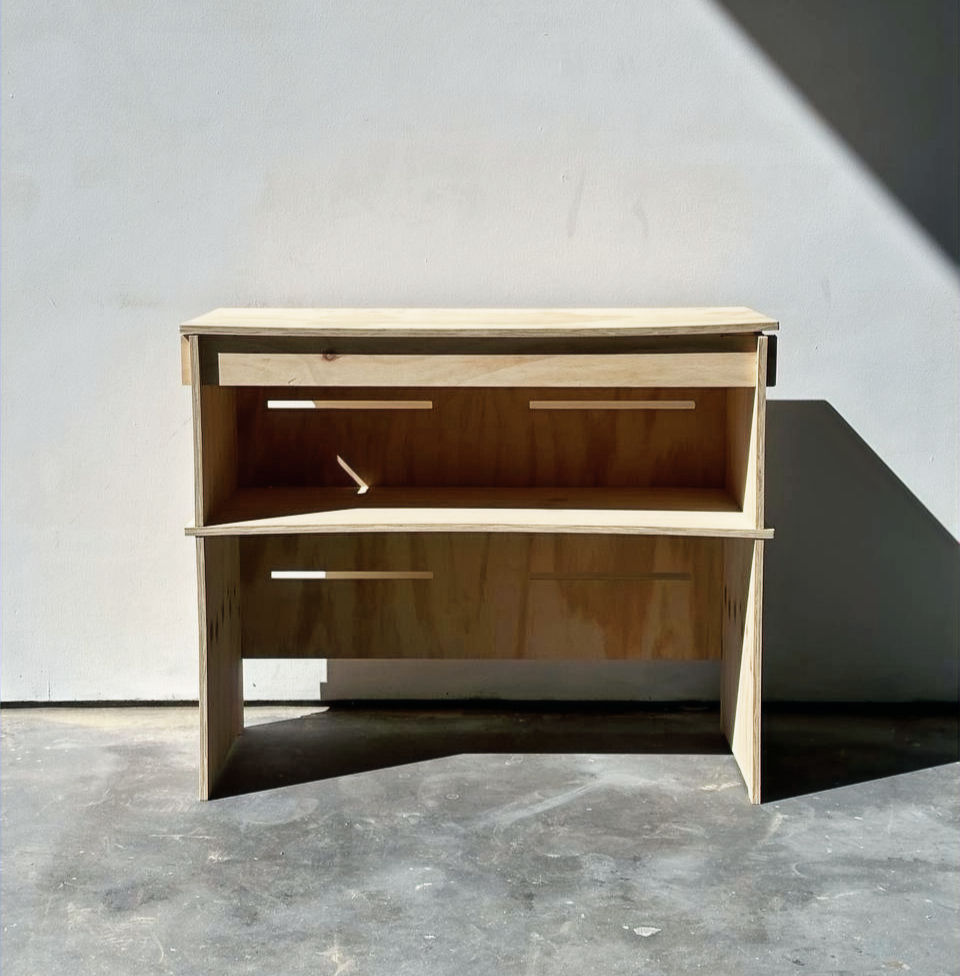 Thumbnail: Portable Cafe, Store & Market Counter - Flat-Packable - POS Table with shelf