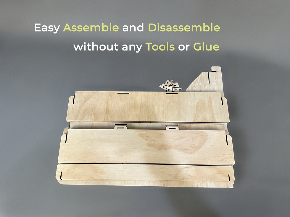 Thumbnail: 4 Tier Counter Display Stand Long - Retail Display Stand - Wooden Display