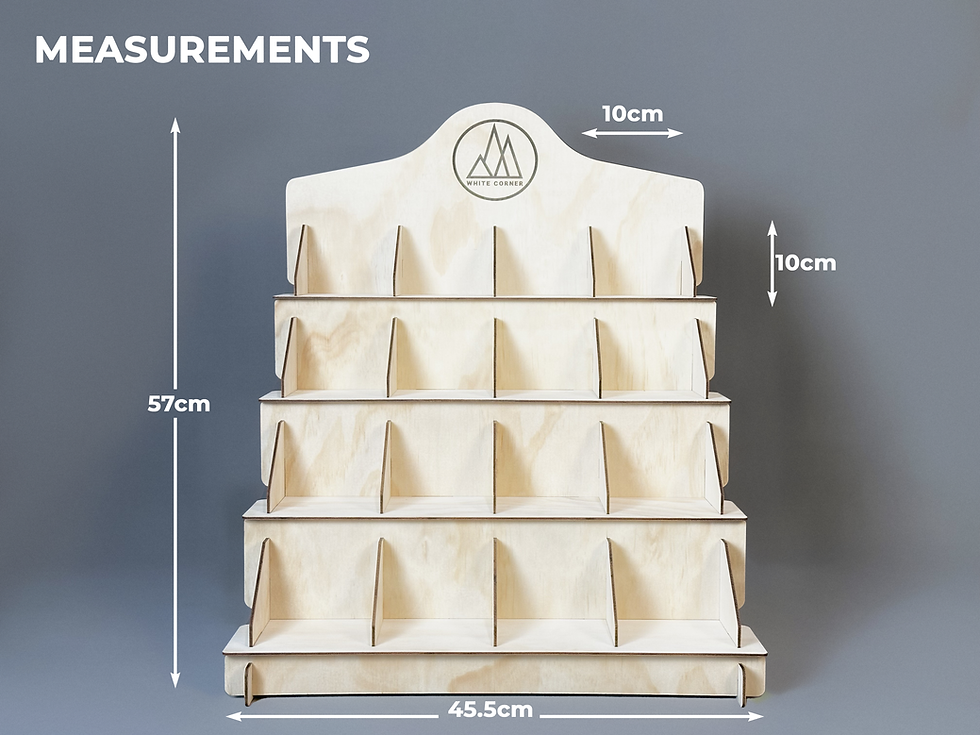Thumbnail: Wooden Soap Candle Retail Display Stand 4 Tier x 4 Slots - Medium