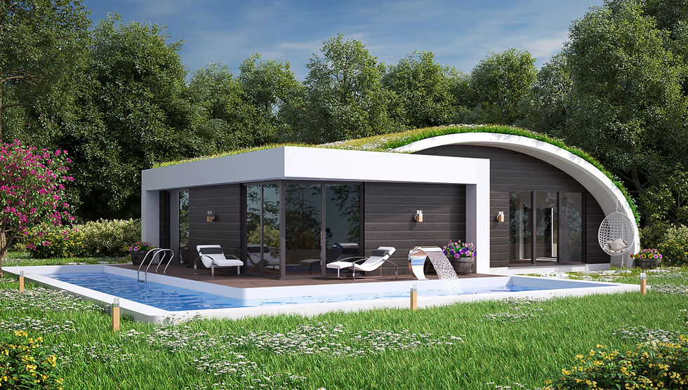 Ejemplo de construcción de una casa prefabricada "Eco Passive House"