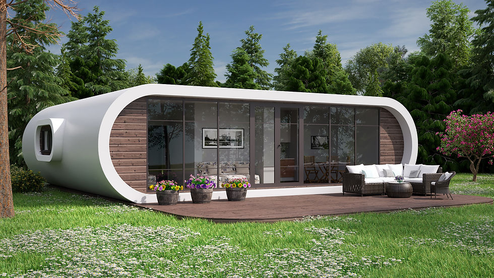 Ejemplo de construcción de una casa prefabricada "Eco Passive House"