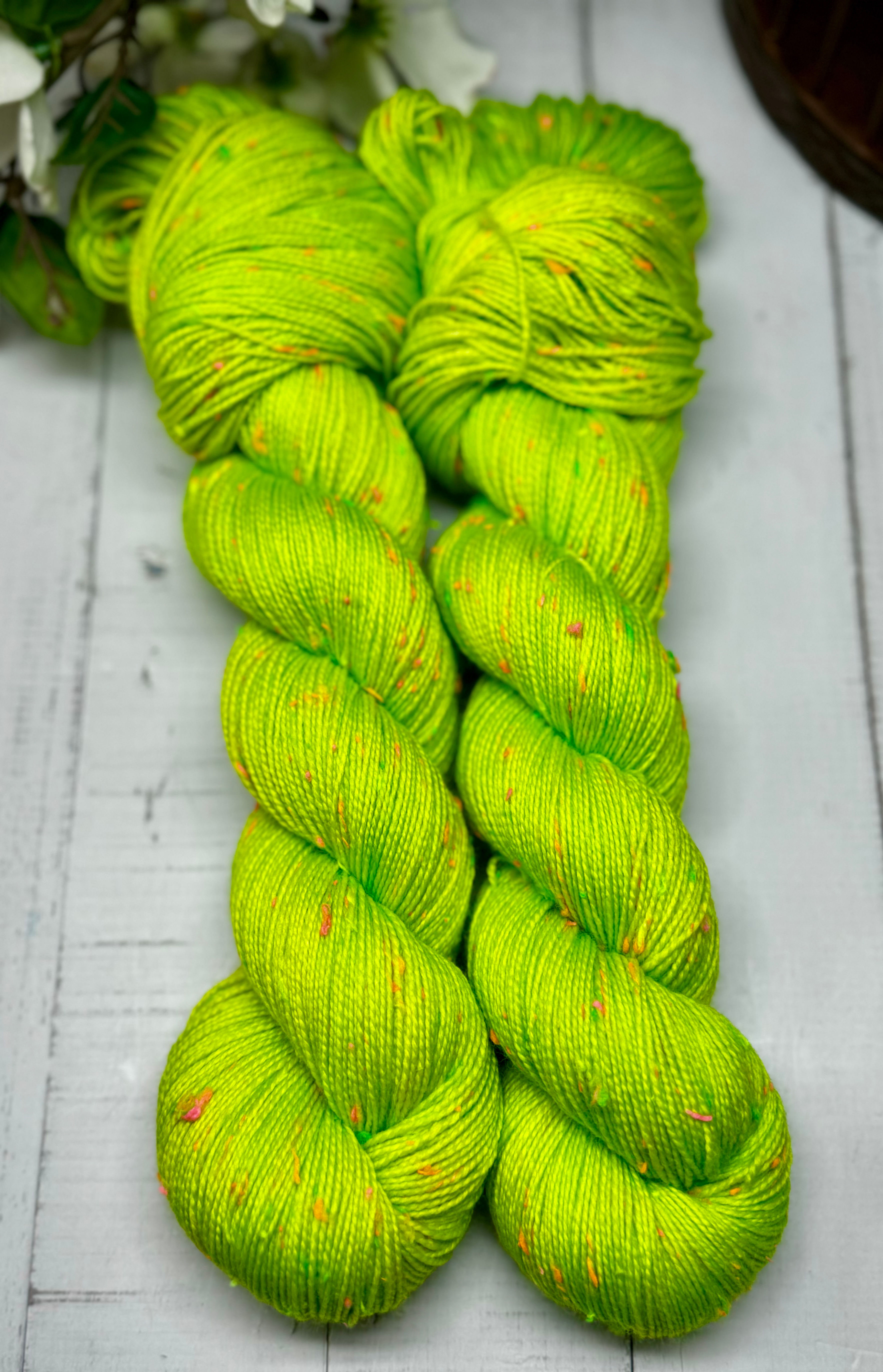 Glowstick - Neon Donegal Nep - DK or Fingering/Sock