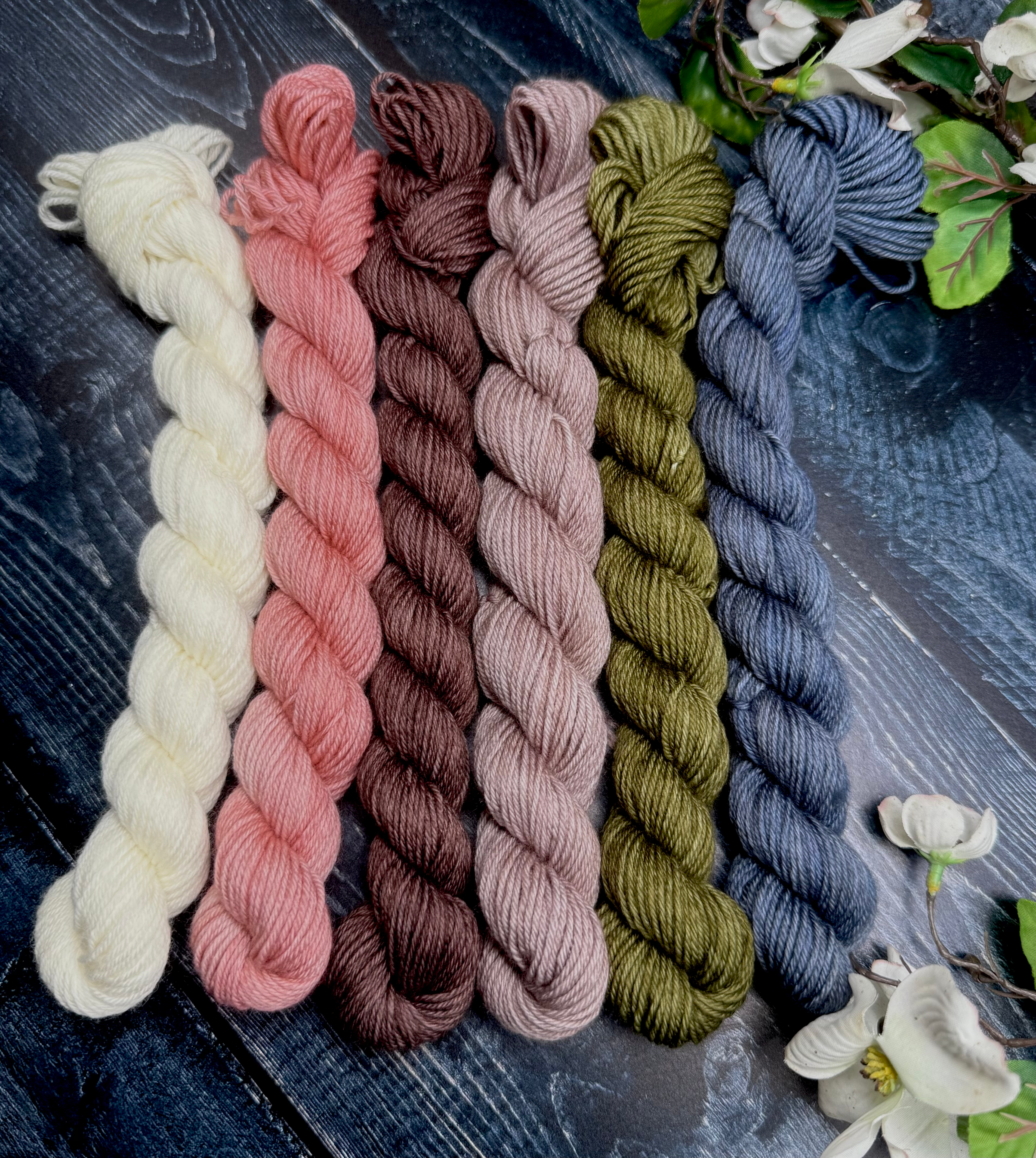 Mini Skein Set - Moss & Petals