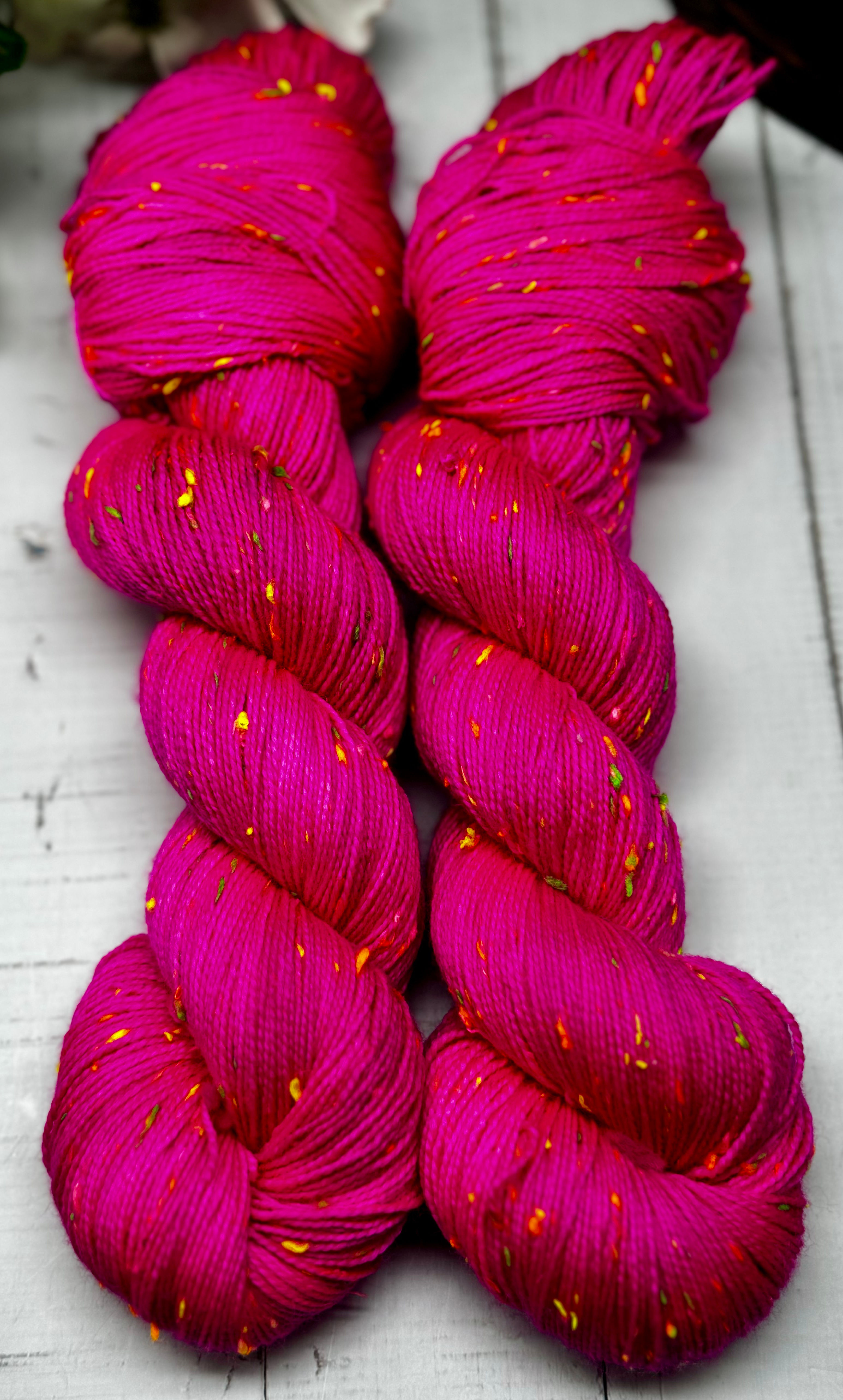 Pink Voltage - Neon Donegal Nep - DK or Fingering/Sock