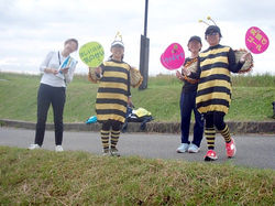 「苦しいのは気のせい」「ファイト！」「笑顔でゴール」