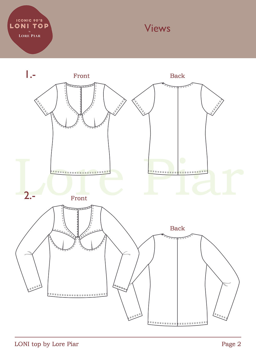 Thumbnail: LONI top Sewing Pattern