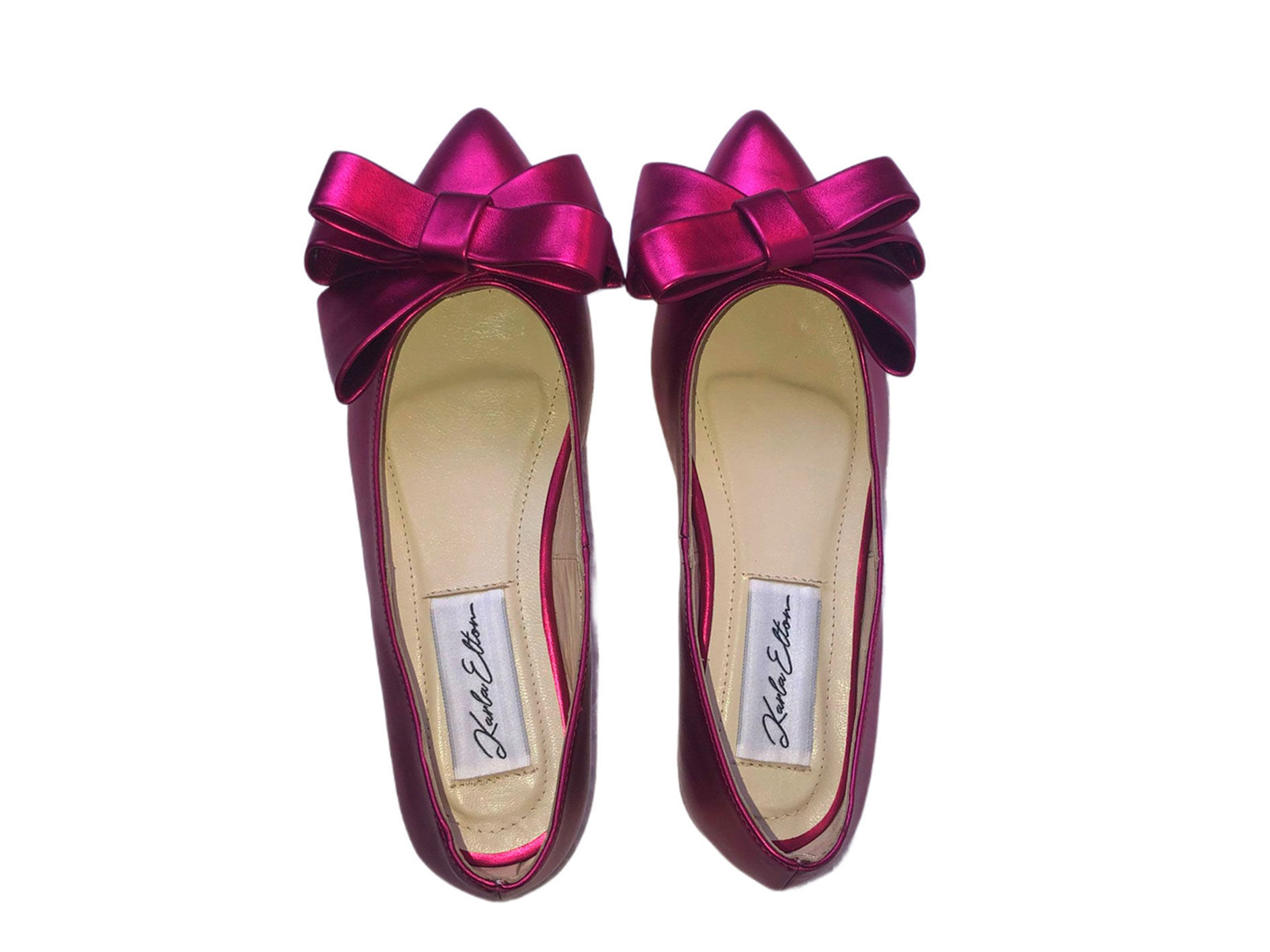 Noeud Papillon Rose Métallique