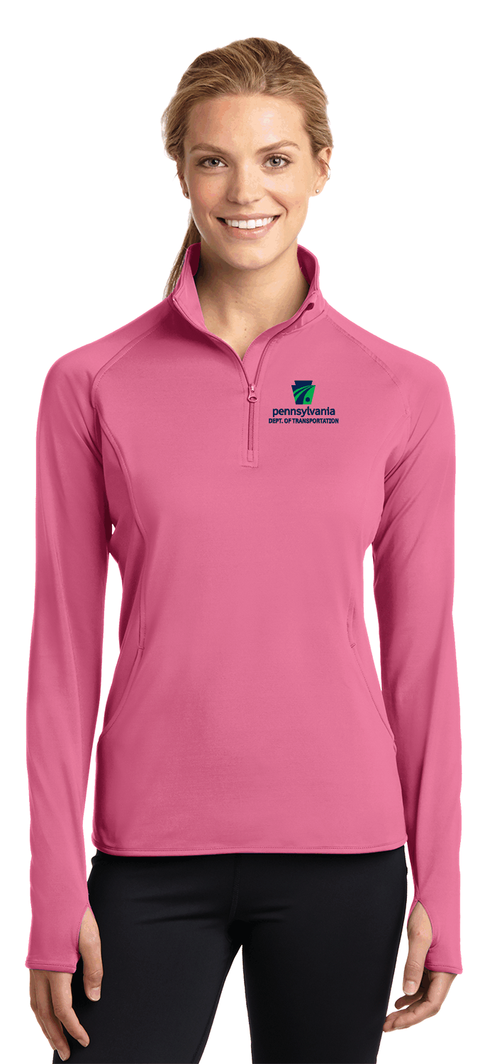 Ladies Sport-Wick Stretch 1/2-Zip Pullover | PennDOT Proud