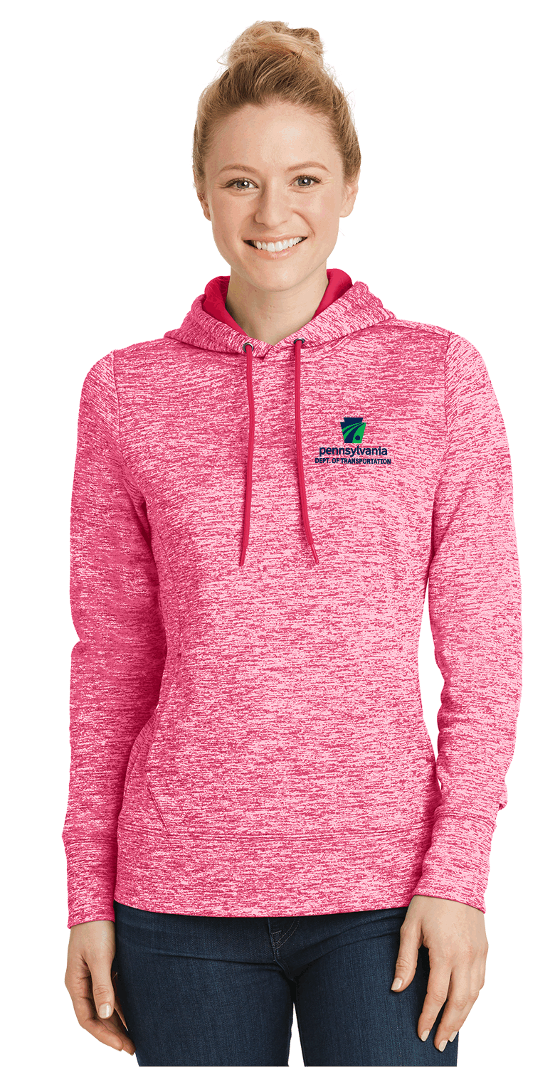 SportTek Ladies Electric Heather Hooded Sweatshirt PennDOT Proud