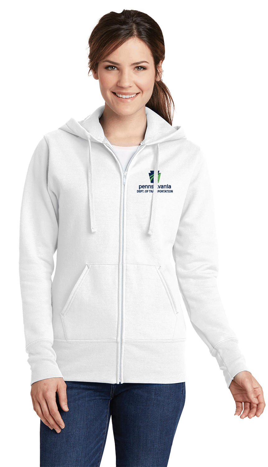 Thumbnail: Ladies Classic Full-Zip Hooded Sweatshirt