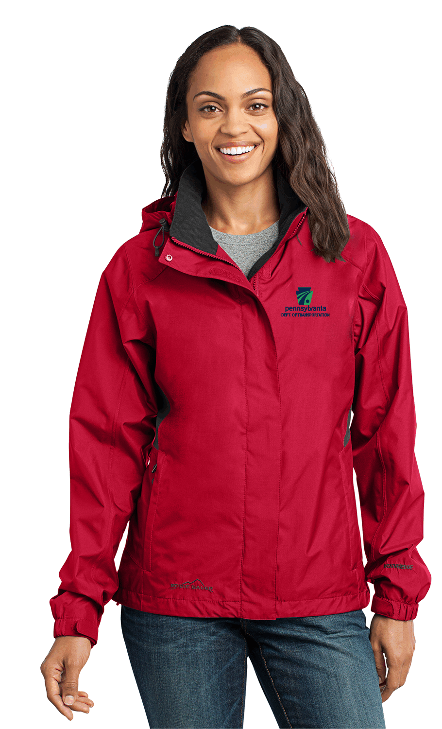 Eddie Bauer Ladies Rain Jacket PennDOT Proud