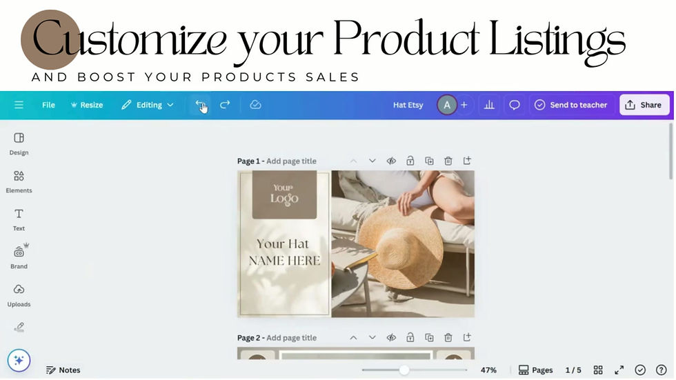 Thumbnail: Modern Amazon A+ Content design for unisex hats