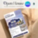 Real estate open house flyer template designed in Canva