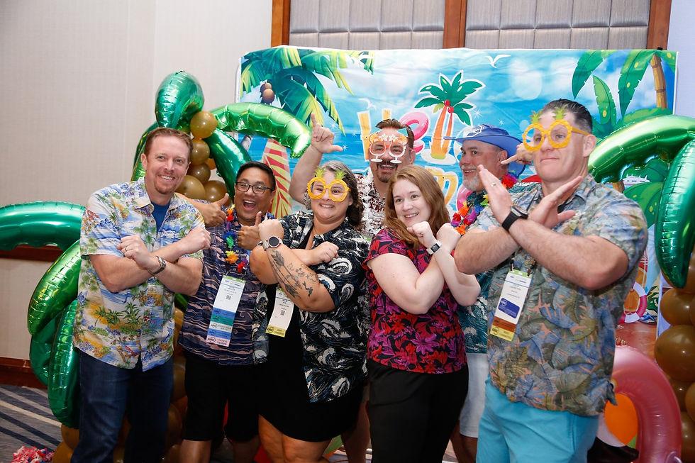 Region X Hawaiian Shirt Club at Members Night Out