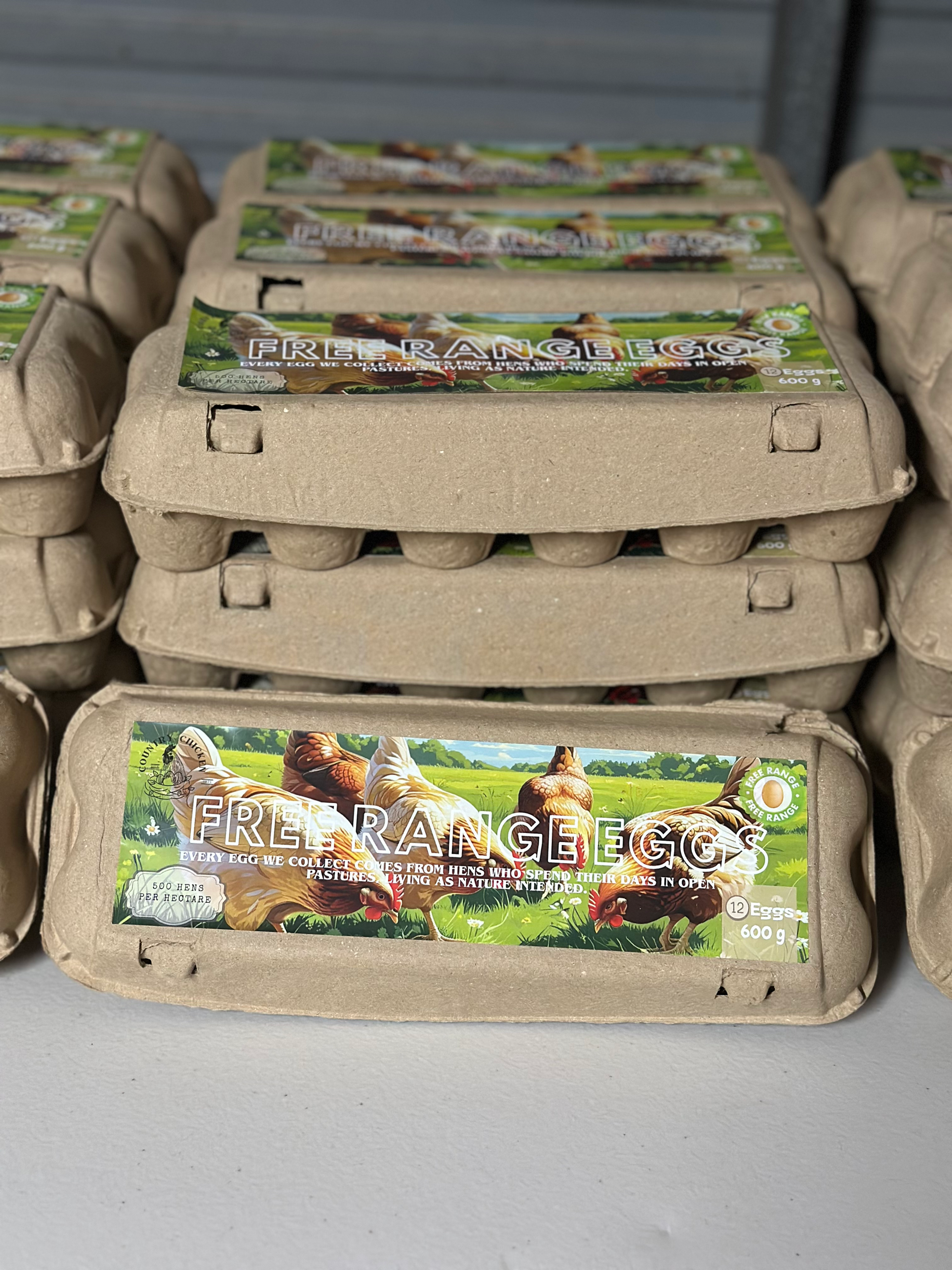 Free Range eggs Box
